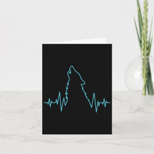 Carte Costume Loup Hurlement Pouls Battement de coeur Lo
