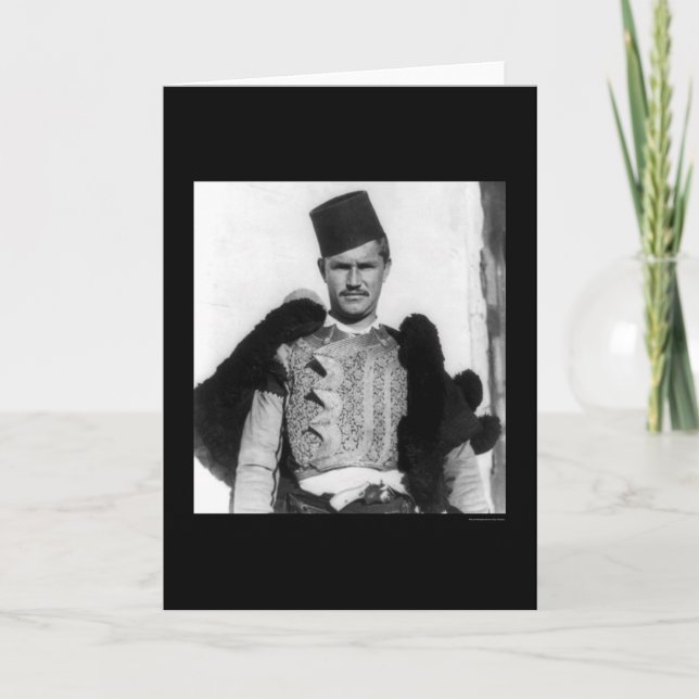 Carte Costume Shkypetars Albanie 1923 (Devant)