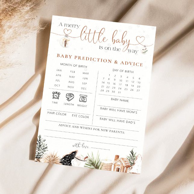 Carte Cosy Christmas Baby Predictions & Conseils (Créateur téléchargé)