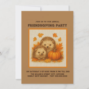 Carte Cosy Fall Hedgehog amis d'action Collections vibes
