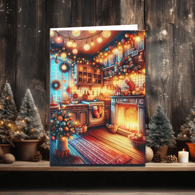Carte Cosy Kitchen Vintage Noël (Créateur téléchargé)