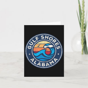 Carte Côte du Golfe Alabyma Al Vintage Vagues nautiques 