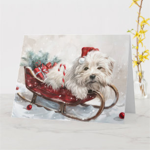 Carte Coton De Tulear Chien Fête de Noël