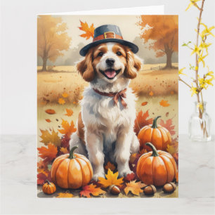 Carte Coton De Tuléar dans l'art de Thanksgiving aux feu