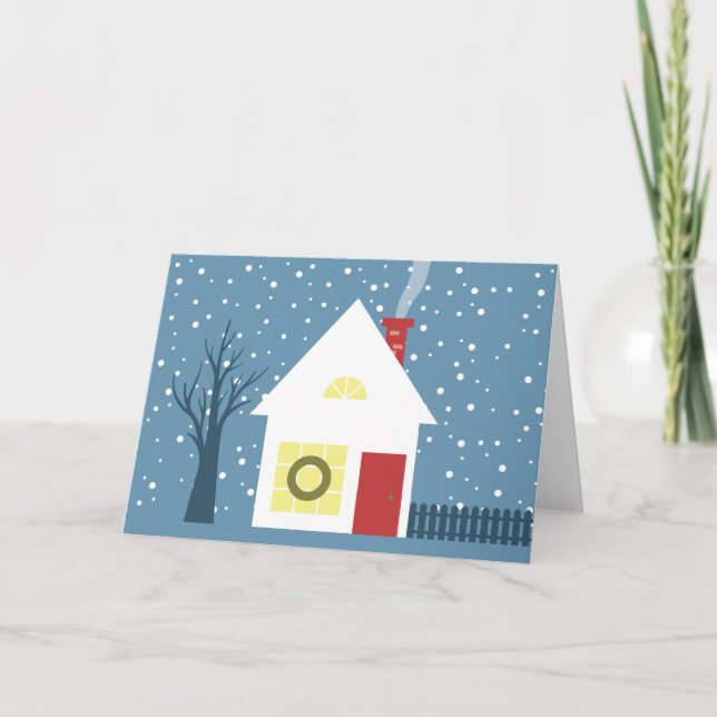 Carte Cottage confortable de Noël (Devant)