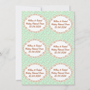 Carte Cottage Vert et Tan Chic Custom Faver Tags
