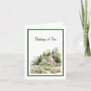 Carte Cottagecore Aquarelle Cottage