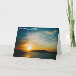 Carte coucher de soleil à Santorin, Grèce