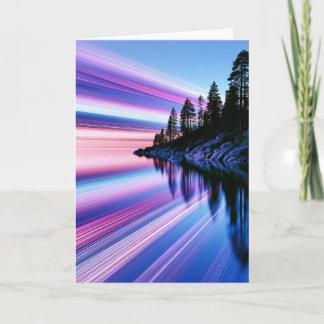 Carte Coucher de soleil abstrait à Tahoe Pensant à toi