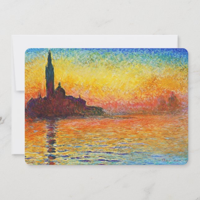Carte Coucher De Soleil Claude Monet À Venise Art Impres (Devant)
