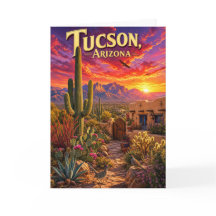 Coucher de soleil dans le désert de Tucson Arizona