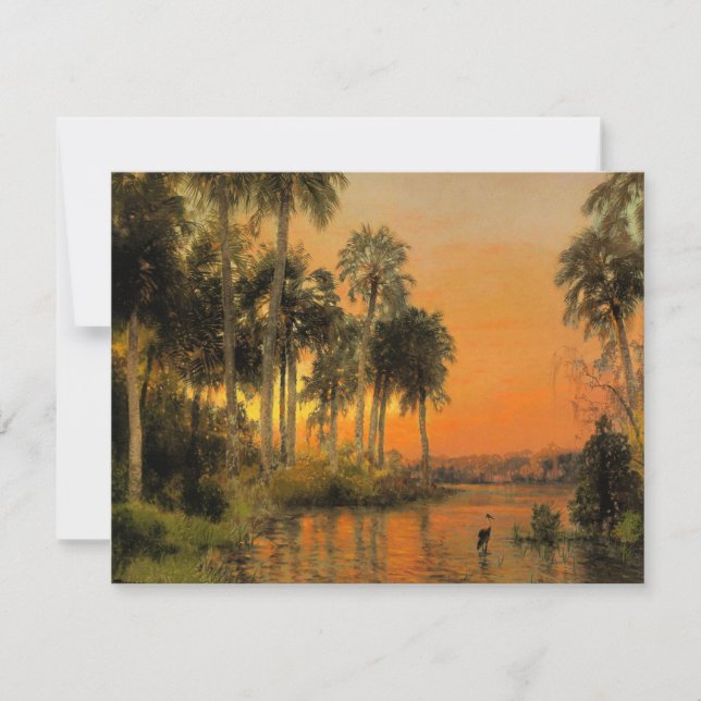 Carte Coucher de soleil de Floride, tableau de Herman He (Devant)
