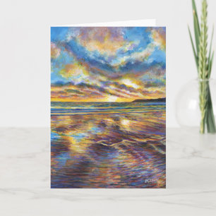 Carte Coucher de soleil de la plage de Gower (Pays de Ga