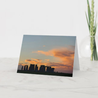 Carte Coucher de soleil de Stonehenge