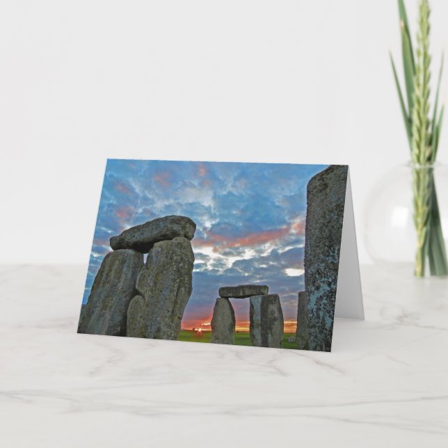 Carte Coucher de soleil de Stonehenge (Devant)