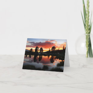 Carte Coucher de soleil du lac Reymann - Yosemite