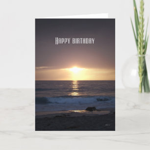 Carte Coucher de soleil du Pacifique, Joyeux anniversair