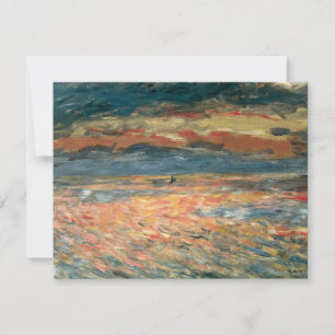 Carte Coucher de soleil en mer par Pierre Renoir, Beaux-