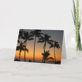 Carte Coucher de soleil hawaïen