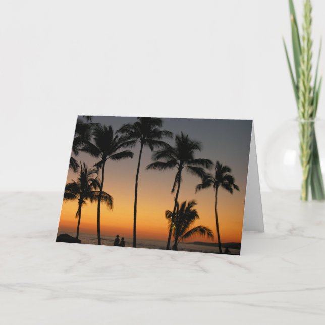Carte Coucher de soleil hawaïen (Devant)