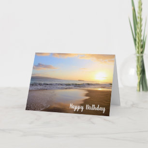Carte Coucher de soleil hawaïen à l'anniversaire de la p