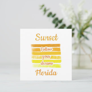 Carte Coucher de soleil mignon en Floride