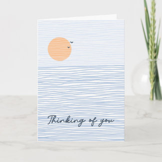 Carte Coucher de soleil Pensée pour vous Art sincère
