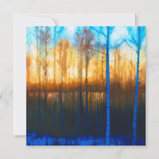 Carte Coucher de soleil Siljan d'hiver