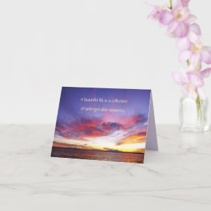 Carte Coucher de soleil sur la mer, coutume