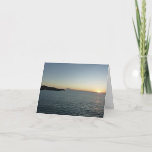 Carte Coucher de soleil sur la mer de l'île Antigua II