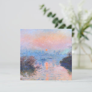 Carte Coucher de soleil sur la Seine Claude Monet
