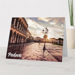 Carte Coucher de soleil sur le carré à Padova en Italie
