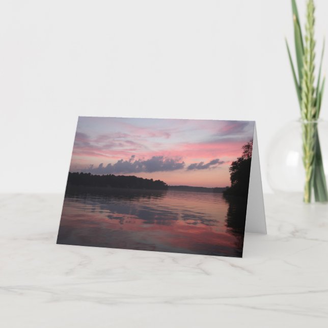 Carte Coucher de soleil sur le lac Cazenovia (Devant)