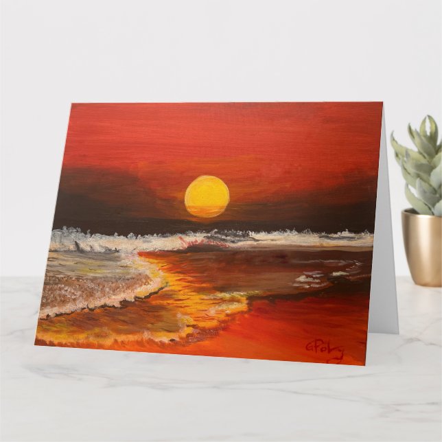 Carte Coucher de soleil sur le Pacifique, par Gary Polin (Petite plante)