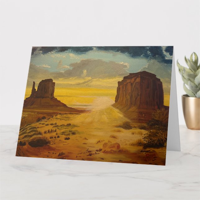 Carte Coucher de soleil sur Monument Valley, par Gary Po (Petite plante)