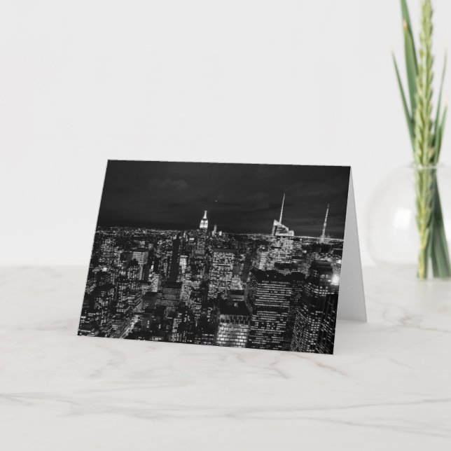 Carte Coucher de soleil sur New York City (Devant)