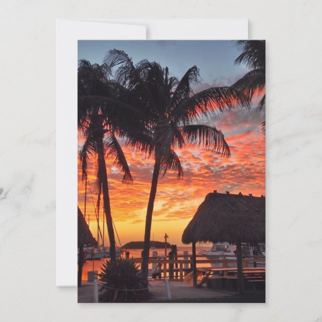 Carte Coucher de soleil tropical Florida Keys (Devant)