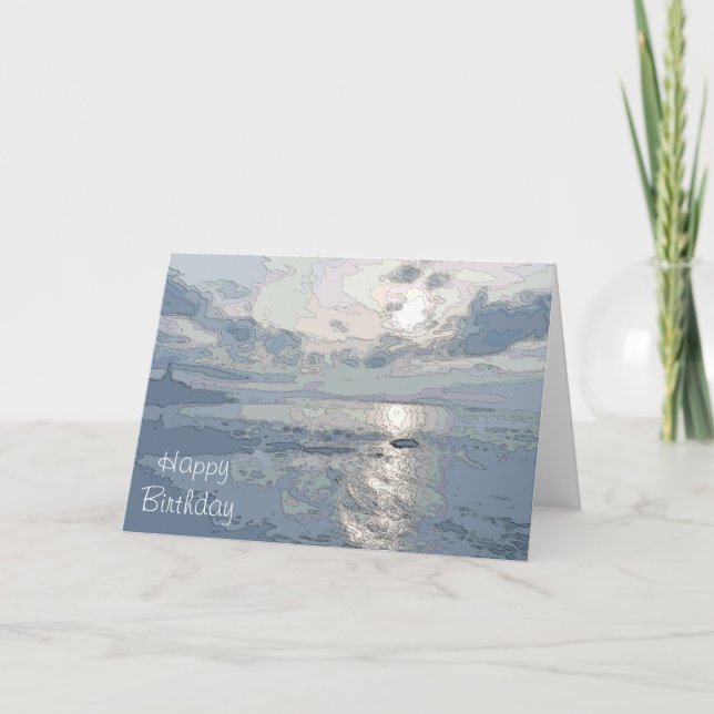 CARTE COUCHER DU SOLEIL BLEU (Devant)