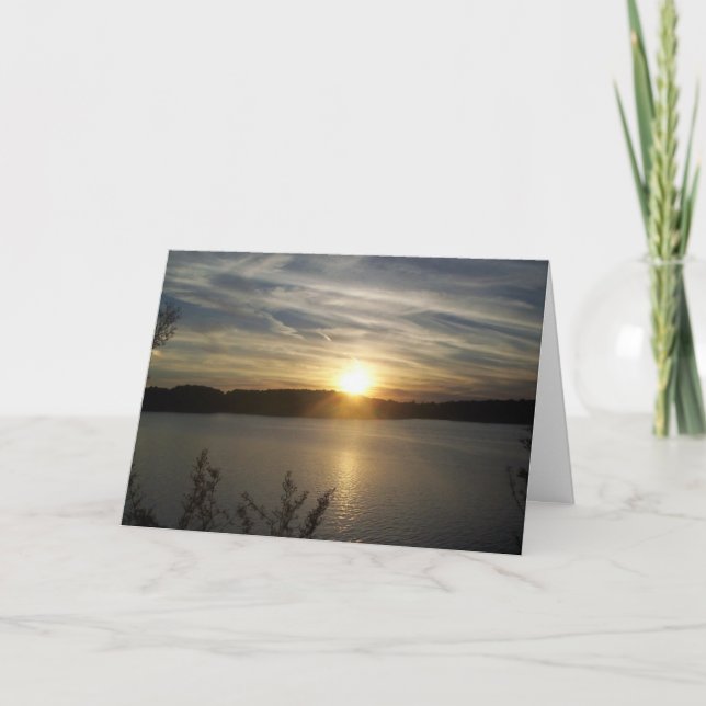 Carte Coucher du soleil d'ANNIVERSAIRE (Devant)