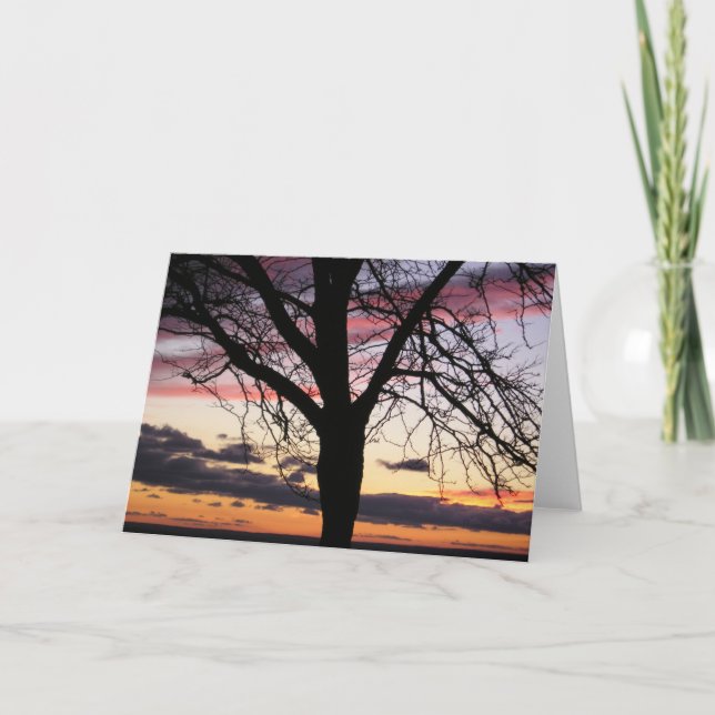 Carte Coucher du soleil d'arrêt de repos (Devant)