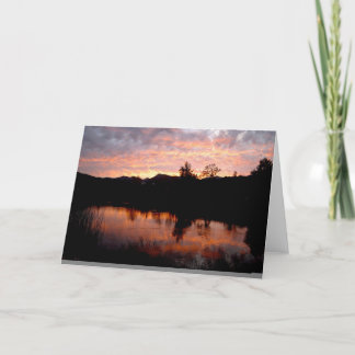 Carte Coucher du soleil de lac