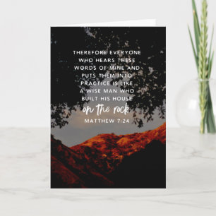 Carte Coucher du soleil de montagne de vers de bible