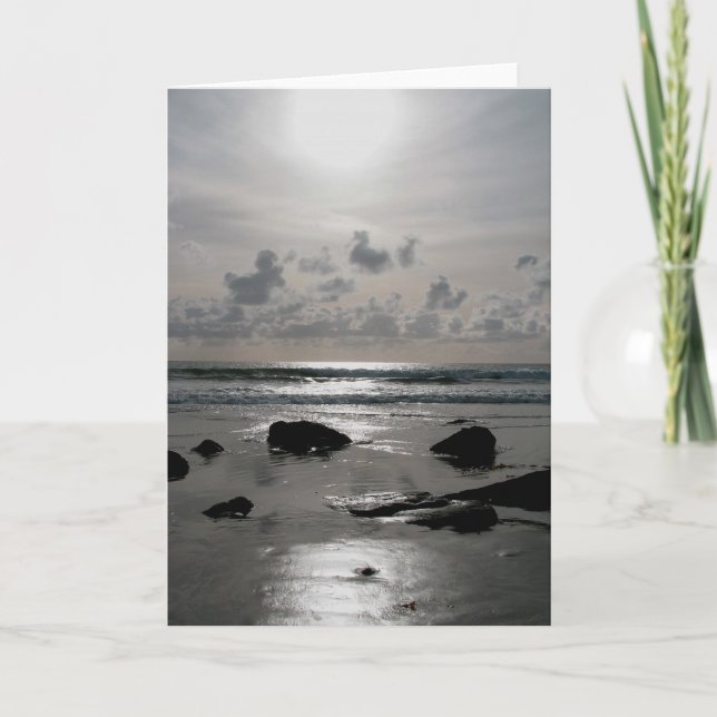 Carte Coucher du soleil de plage (Devant)