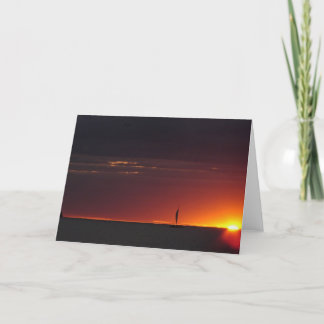 Carte Coucher du soleil de voilier