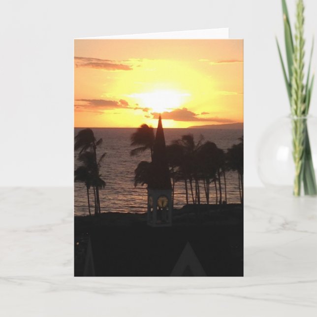Carte Coucher du soleil hawaïen (Devant)