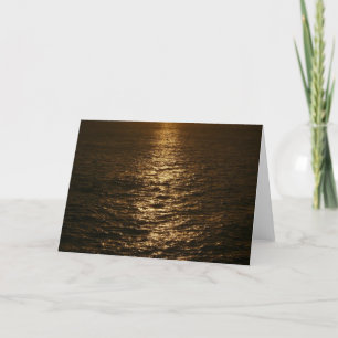 Carte Coucher du soleil sur l'eau Photographie de l'océa