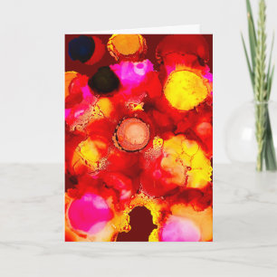 Carte Couleur Abstraite rouge et rose