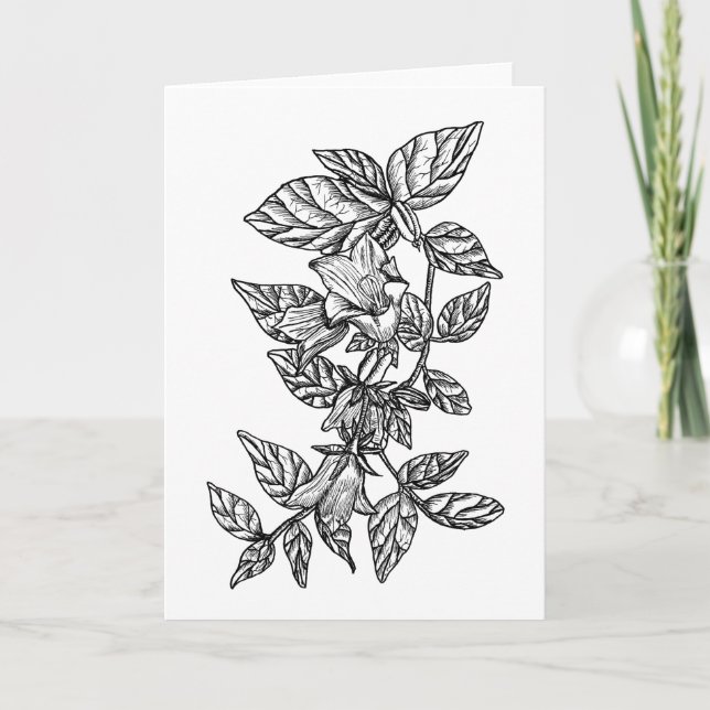 Carte Couleur de Campanula (campanule) il vous-même (Devant)