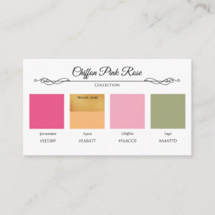 Carte couleur de la collection Mariage rose Chiffo