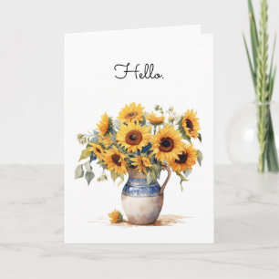 Carte Couleur d'eau des tournesols